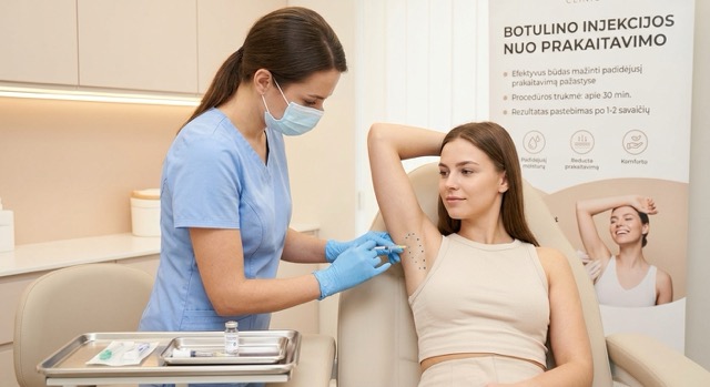 Botulino injekcijos nuo prakaitavimo botulino injekcijos nuo prakaitavimo